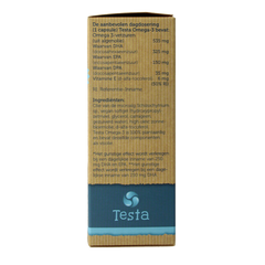 Testa Omega 3 algenolie 300mg DHA + 150mg EPA vegan 60.00 Vegetarische capsules