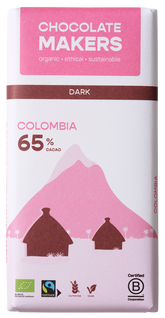 Chocolatemakers Pure love reep 65% puur fairtrade bio 80.00 Gram