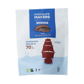 Chocolatemakers Zeiltjes puur 70% met cacaonibs & zeezout bio 100.00 Gram
