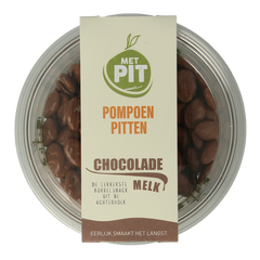 Met PIT Pompoenpitten melkchocolade 150.00 Gram