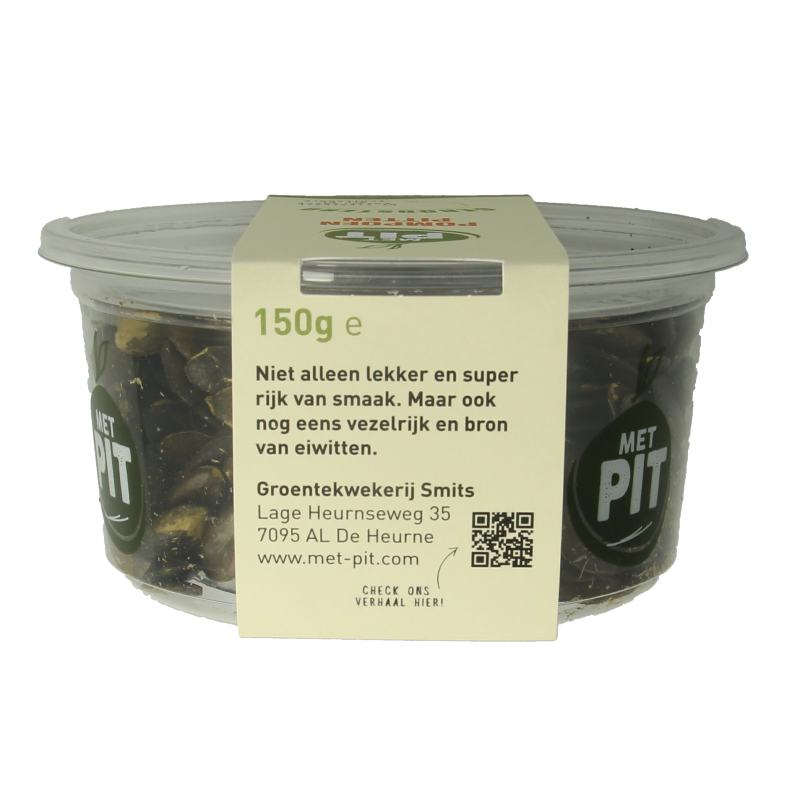 Met PIT Pompoenpitten geroosterd 150 Gram
