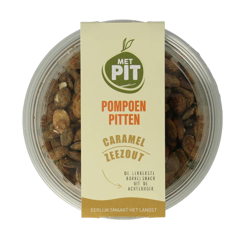 Met PIT Pompoenpitten caramel zeezout 150 Gram