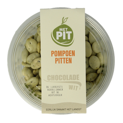 Met PIT Pompoenpitten witte chocolade 150 Gram