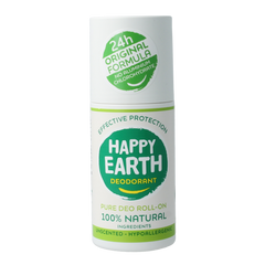 Happy Earth Pure deodorant roll-on unscented 75.00 Milliliter