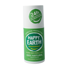 Happy Earth Pure deodorant roll-on cucumber matcha 75 Milliliter