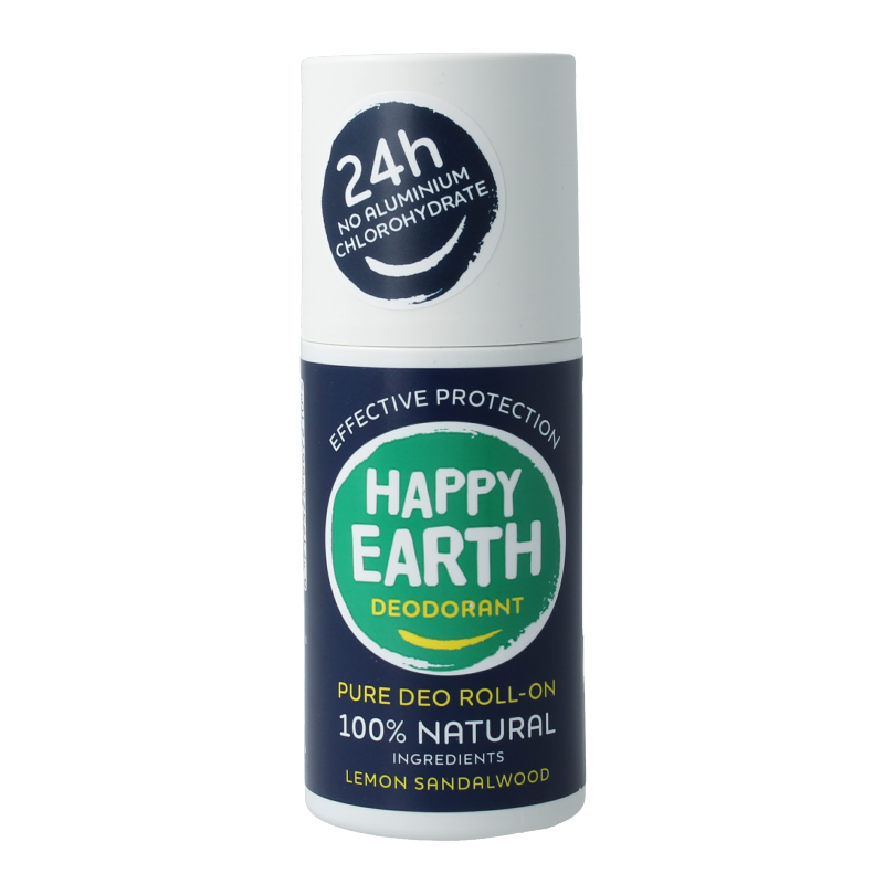 Happy Earth Pure deodorant roll-on men protect 75 Milliliter