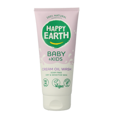 Happy Earth Wasgel creme olie baby & kids 200.00 Milliliter