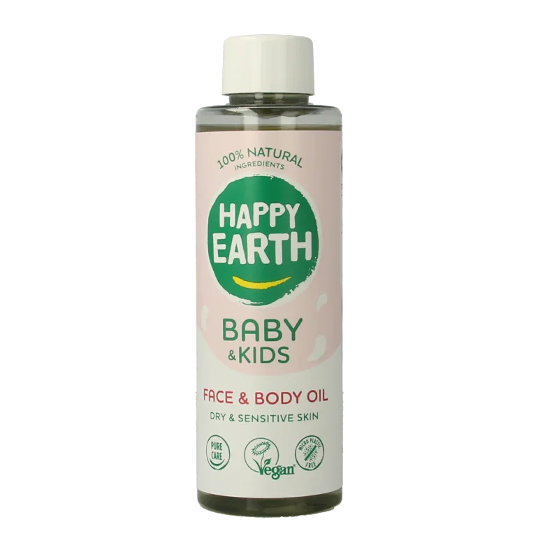 Happy Earth Gezicht & lichaam olie voor baby & kids 150 Milliliter