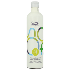 Soof Drinks Siroop zwarte thee limoen & munt 340.00 Milliliter