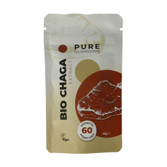 Pure Mushrooms Chaga paddenstoel extract bio 60 Vegetarische capsules