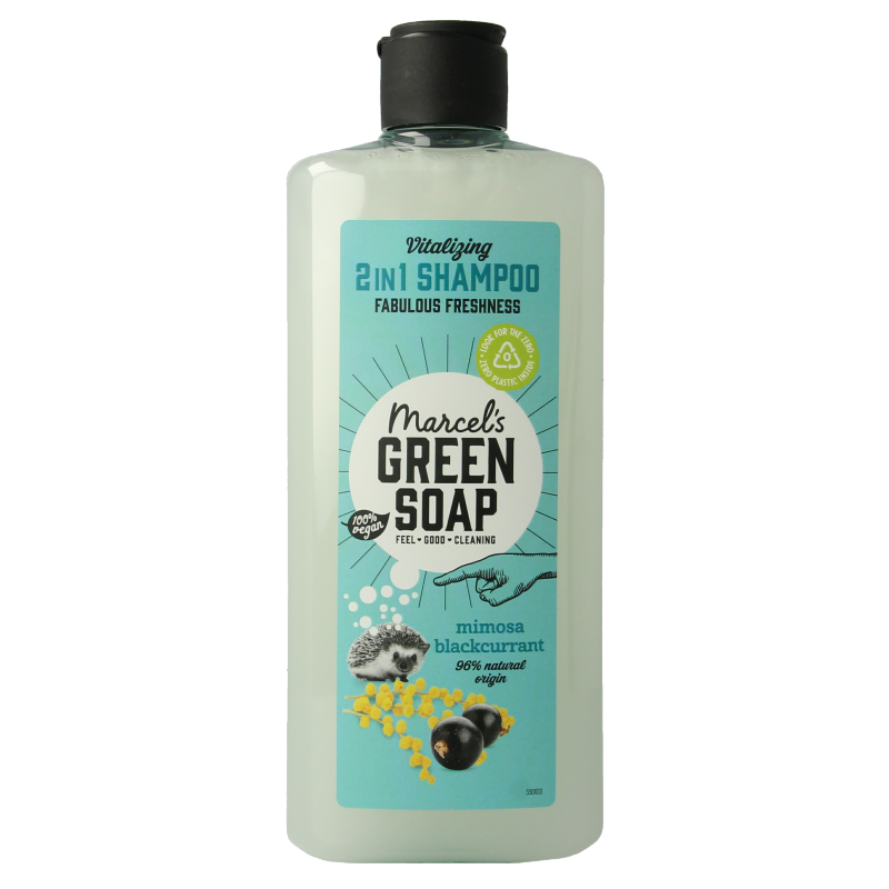 Marcel's Green Soap Shampoo & conditioner 2in1 mimosa zwarte bes 300 Milliliter