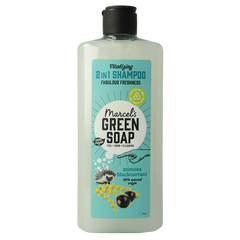 Marcel's Green Soap Shampoo & conditioner 2in1 mimosa zwarte bes 300 Milliliter