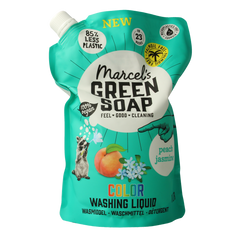 Marcel's Green Soap Wasmiddel kleur perzik & jasmijn navul 1.00 Liter