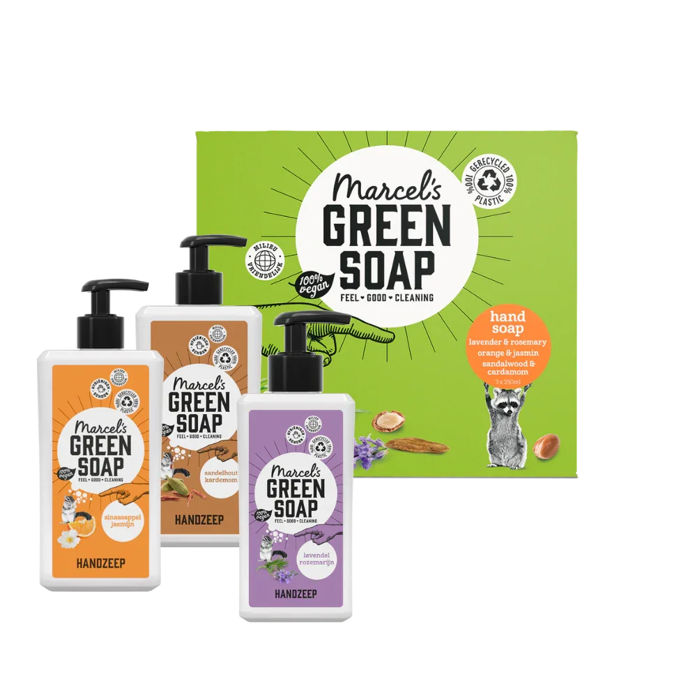 Marcel's Green Soap Giftbox handsoap mix 3 x 250ml 1 Set