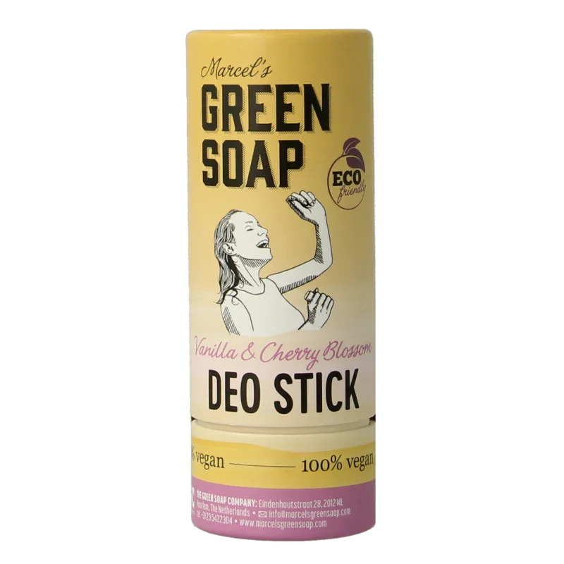 Marcel's Green Soap Deodorant stick vanilla & cherry blossom 40 Gram