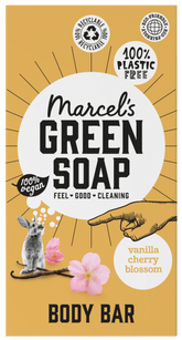 Marcel's Green Soap Shower bar vanilla & cherry 150 Gram