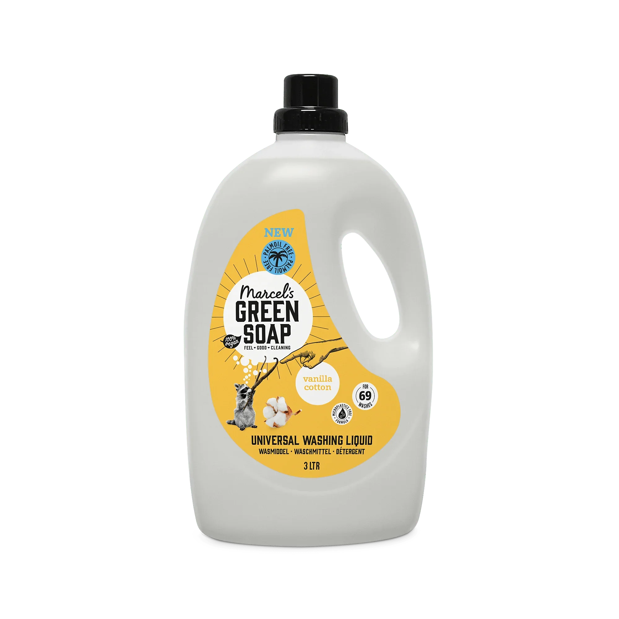 Marcel's Green Soap Wasmiddel vanille & katoen 3000 Milliliter