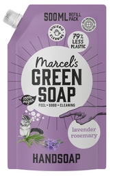 Marcel's Green Soap Handzeep lavendel & rozemarijn navul 500.00 Milliliter
