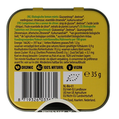 Max mints Lemon blikje vierkant bio 35 Gram