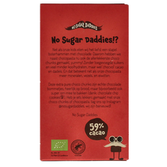 No Sugar Daddies Choco chunks extra puur bio 180 Gram