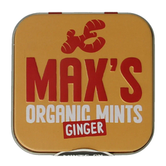 Max mints Ginger blikje vierkant bio 35 Gram