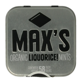 Max mints Liquorice blikje vierkant bio 35 Gram