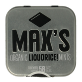 Max mints Liquorice blikje vierkant bio 35 Gram