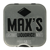 Max mints Liquorice blikje vierkant bio 35.00 Gram