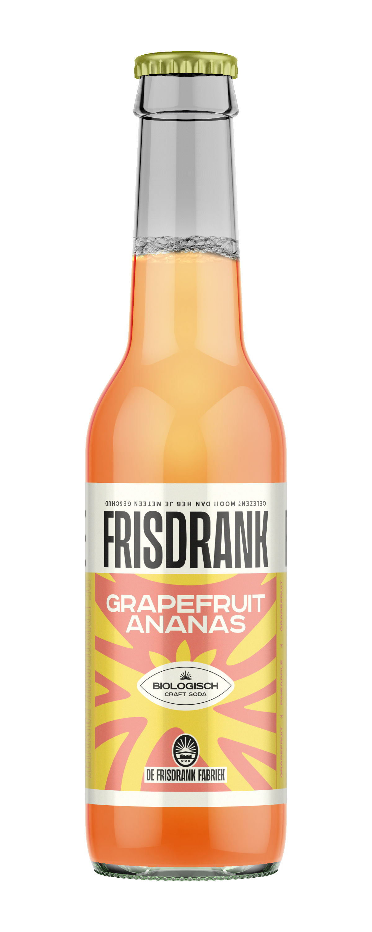 De Frisdrank Fabriek Koolzuurhoudende frisdrank grapefruit ananas bio 275.00 Milliliter