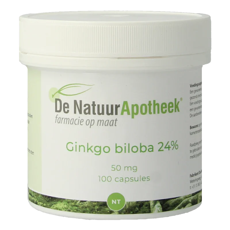 Natuurapotheek Ginkgo biloba 24% 50mg 100 Capsules