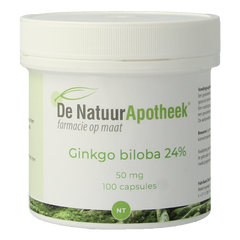 Natuurapotheek Ginkgo biloba 24% 50mg 100 Capsules
