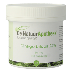 Natuurapotheek Ginkgo biloba 24% 50mg 100.00 Capsules