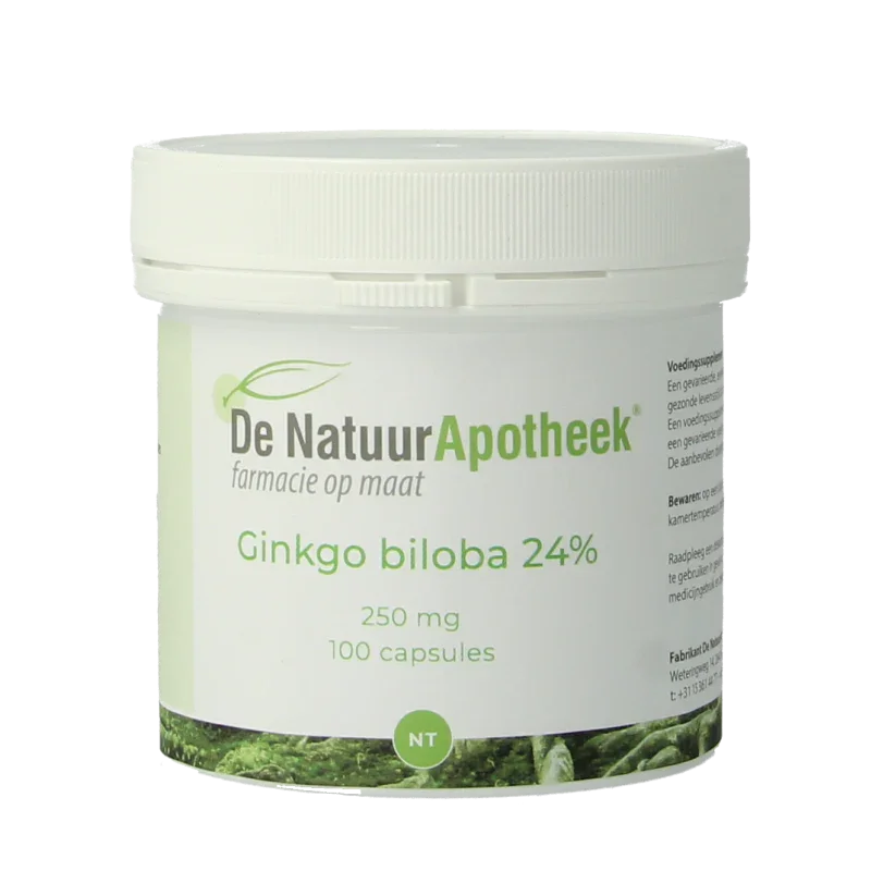 Natuurapotheek Ginkgo biloba 24% 250mg 100 Capsules