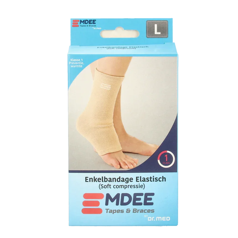Emdee Elastic support enkel maat L huidskleur 1 Stuks