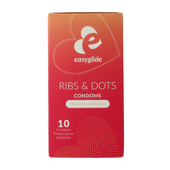 Easyglide Condooms ribs en dots 10 Stuks