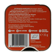 Max mints Dutch blikje vierkant bio 35.00 Gram