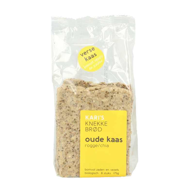 Kari's Crackers Knekkebrod oude kaas bio 175 Gram