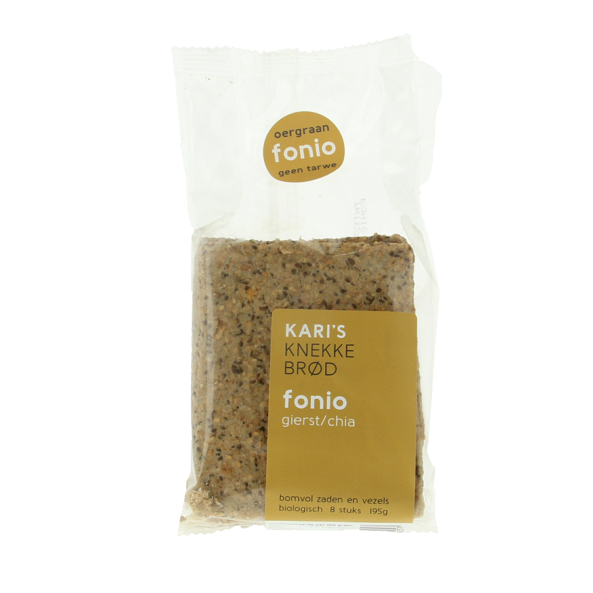 Kari's Crackers Knekkebrod fonio gierst/chia bio 195.00 Gram