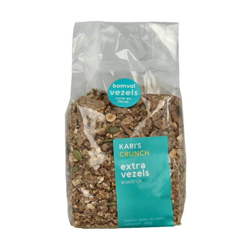 Kari's Crunch Granola extra vezels eiwit bio 330 Gram