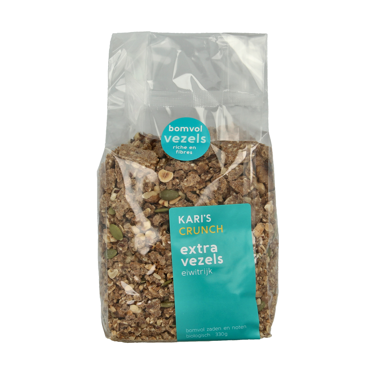 Kari's Crunch Granola extra vezels eiwit bio 330.00 Gram