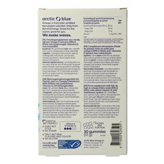 Arctic Blue Omega 3 DHA, EPA en vitamine D 30 Gummies