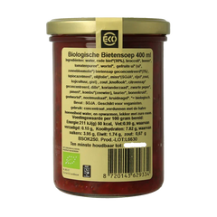 Kleinstesoepfabriek Rode bietensoep bio 400 Milliliter