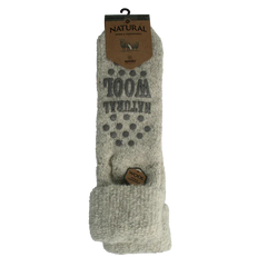 Apollo Slofsok anti slip unisex grijs/beige maat 43-46 1.00 Paar