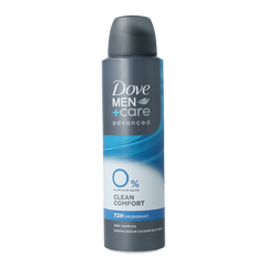 Dove Deodorant spray men+ care clean comfort 0% 150 Milliliter