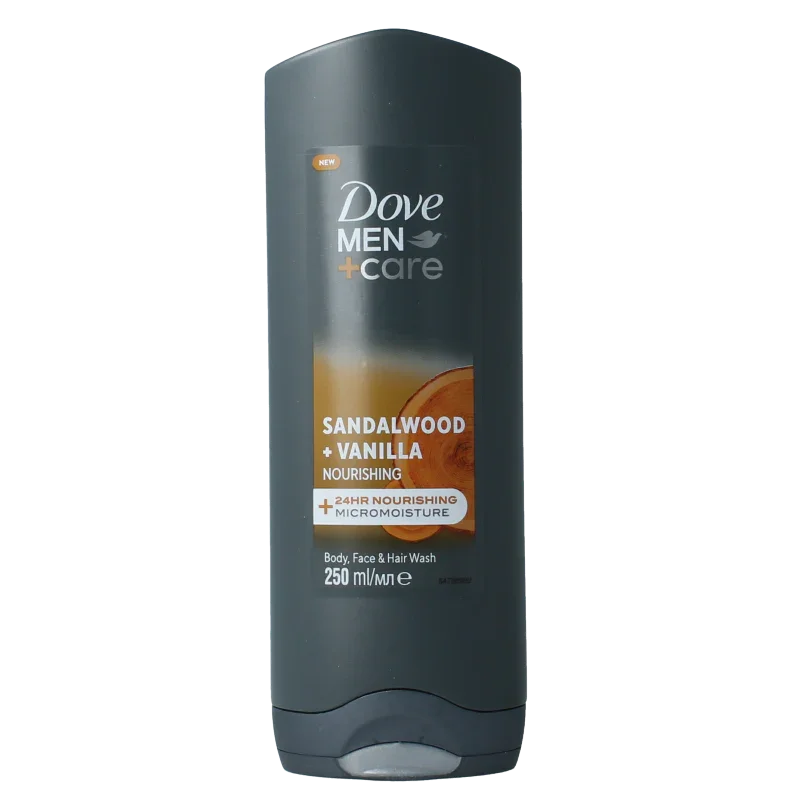 Dove Showergel men sandalwood & vanilla 250 Milliliter
