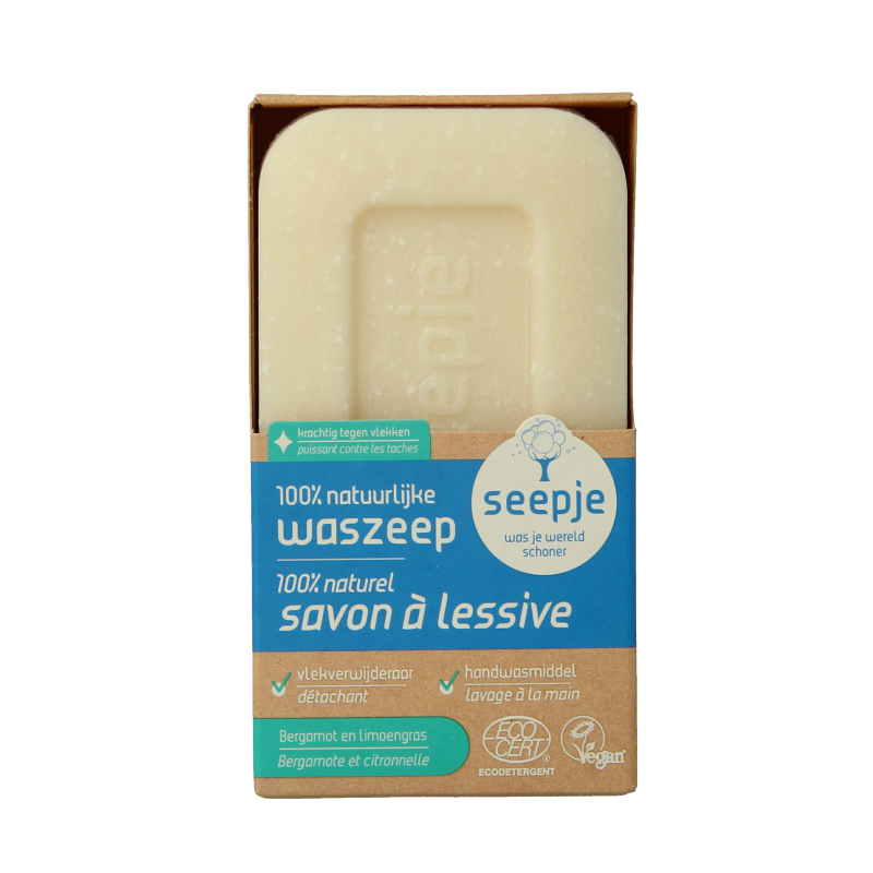 Seepje Waszeep & vlekverwijderaar bergamot & limoengras 120 Gram