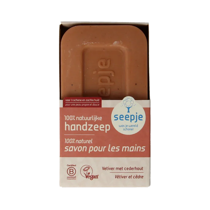 Seepje Hand en lichaamszeep vetiver cederhout 120 Gram