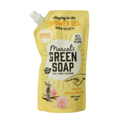 Marcel's Green Soap Showergel vanille & kersenbloesem navulling 500 Milliliter