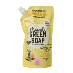 Marcel's Green Soap Showergel vanille & kersenbloesem navulling 500.00 Milliliter