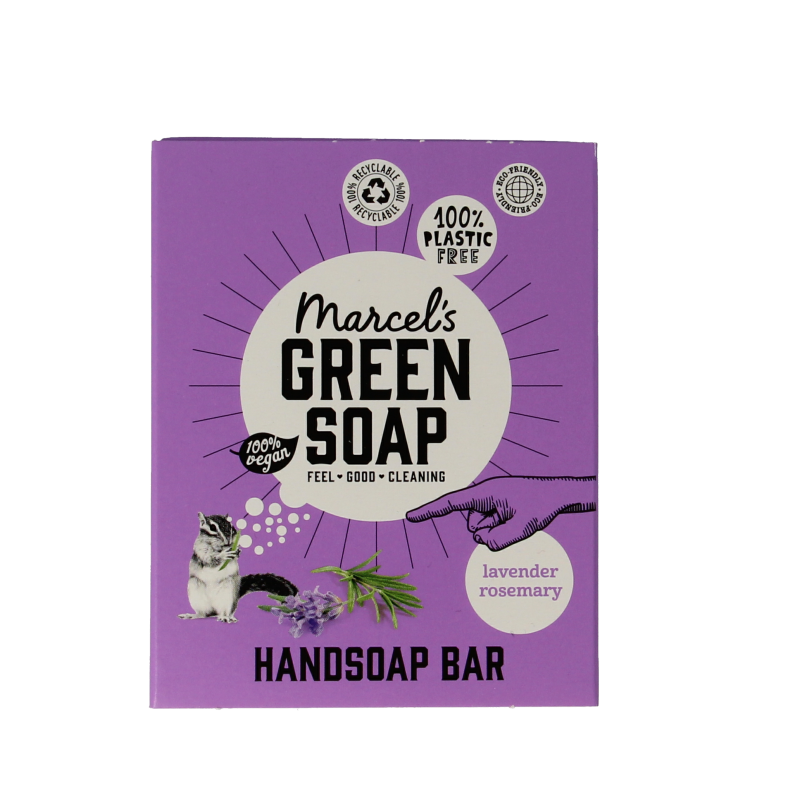 Marcel's Green Soap Handzeep bar lavender & rosemary 90.00 Gram